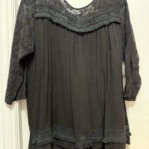 Elegant Black Lace Women's Top